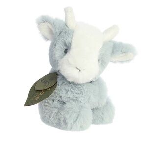 Macy's Blue and White Ebba Goat Plush Rattle